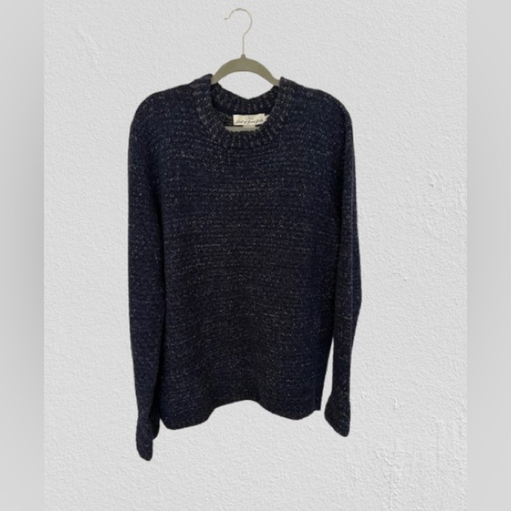 H&M Label of Graded Goods Men's Blue Knit  Long Sleeve Sweater, Sz XL.